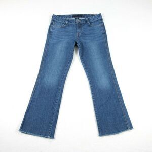 Calvin Klein Jeans Womens 10 - 31x28 Ultimate Boot Cut Frayed Med Blue Wash